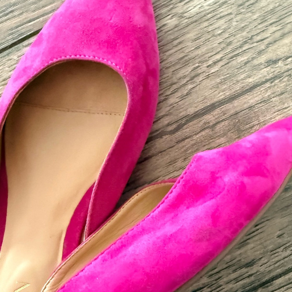 Ralph Lauren  Women's Londyn Fuchsia  Suede Mule Ballet - Picture 4 of 6